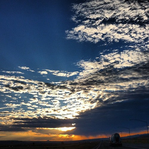 clouds sunrise honda square roadtrip squareformat motorcycle interstate wyoming i80 magna firstlight twoup motorcycleroadtrip iphoneography instagramapp uploaded:by=instagram foursquare:venue=4c78318f794e224b555b6128