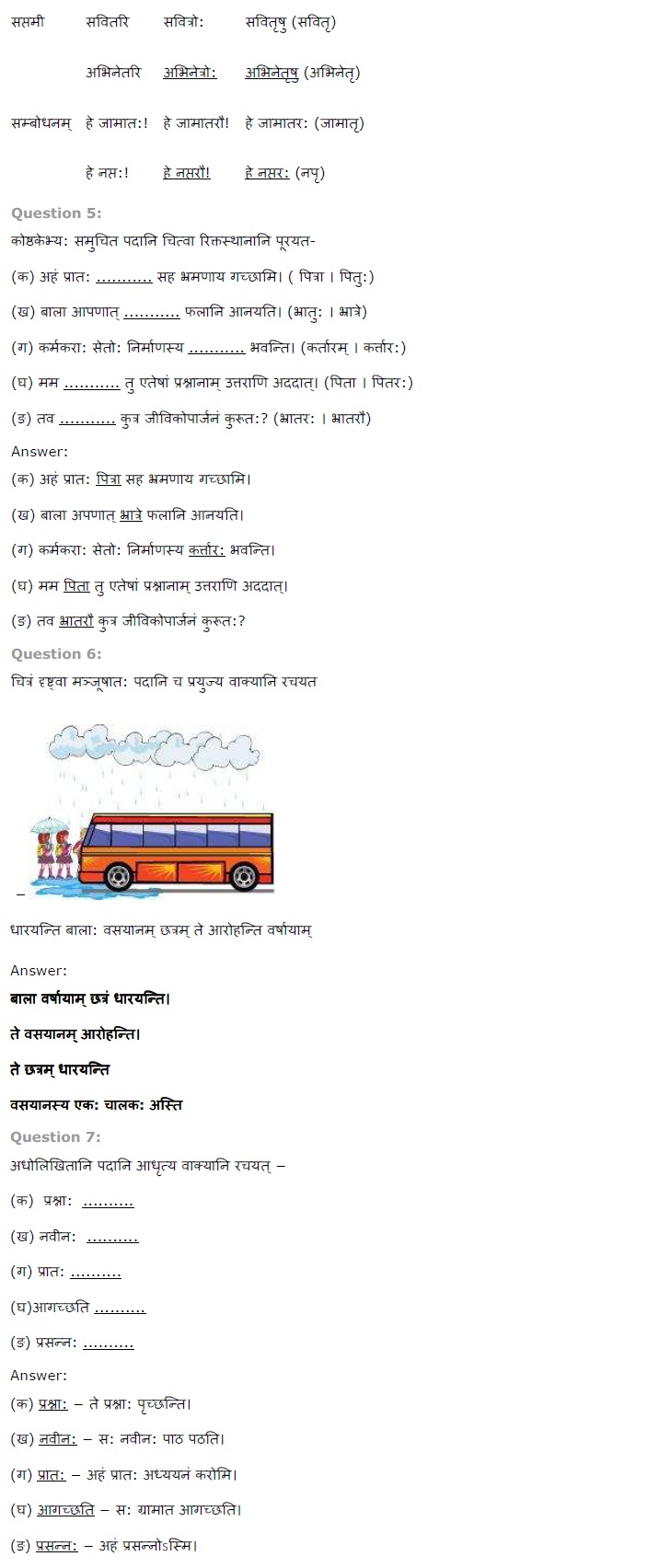 NCERT Solutions for Class 7th Sanskrit Chapter 14 - अनारिकाया जिज्ञासा
