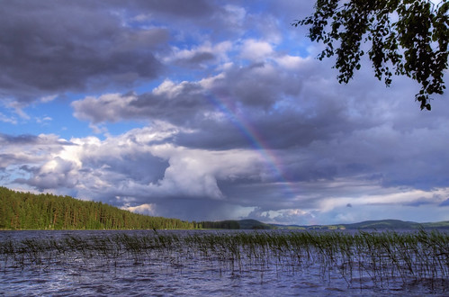 summer sky lake nature water clouds forest suomi finland landscape geotagged rainbow hdr maisema vesi luontokuva kesä luonto naturephotography pilvet järvi pilvi sateenkaari pilviä taivas tonemapped keitele tonemap 3exp äänekoski liimattala luonnonvalokuvaus