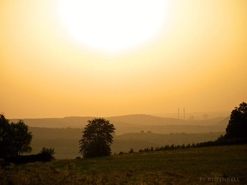sunset germany landscape sonnenuntergang hills powerplant kraftwerk landschaft enbw reisach badenwürttemberg hügel löwenstein