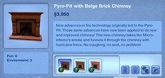 Pyro-Pit with Beige Brick Chimney