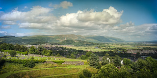 Scotland Wallace Monument From Stirling Castle Summer Wide