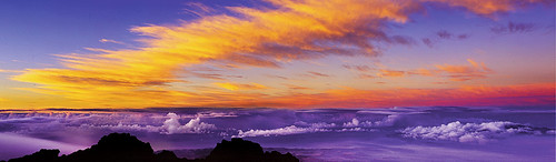 park panorama film nature clouds sunrise volcano hawaii slide maui panoramic observatory velvia national haleakala summit medium format schneider 617 6x17 fotoman f32 72mm angulon