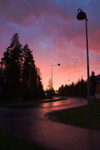 sky clouds sunrise asphalt