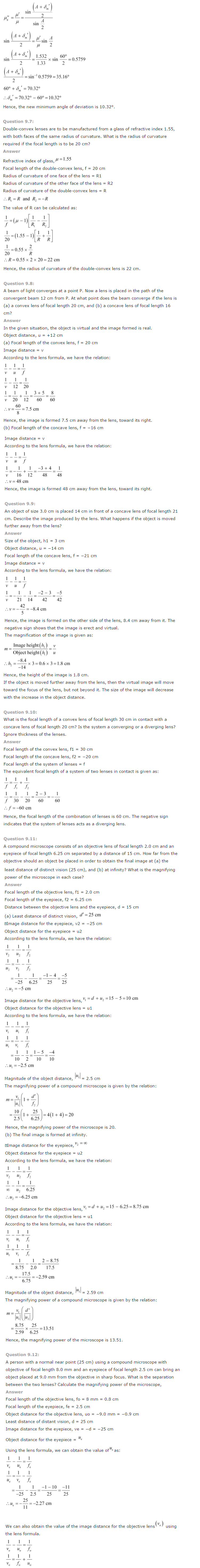 NCERT Solutions for Class 12th Physics