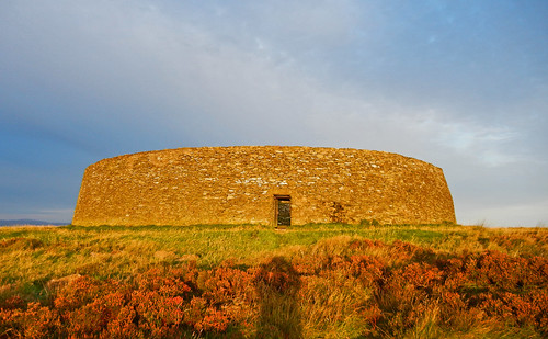 morning ireland sky sunrise landscape dawn ruins fort stones heather donegal inishowen autumnequinox griananofaileach nikons8100