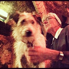 Last night, a Nun and her dog in a subterranean medieval bar