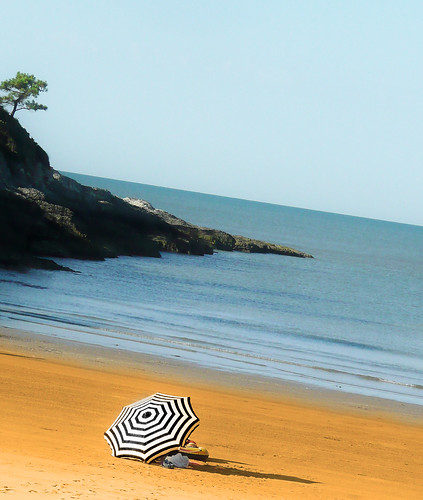 sea mer holiday france hot tree beach water rock sand eau good or horizon sable bleu ciel parasol maritime zen lucky sur arbre plage chaud rocher charente tranquille atlantique vaux ouest nauzan