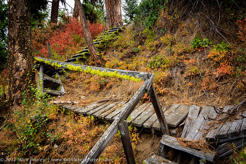 fall nature stairs landscape outdoors washington lakes resort logcabin twinlakes rainbowbeach northtwin southtwin inchelium colorcolorful colvillereservation