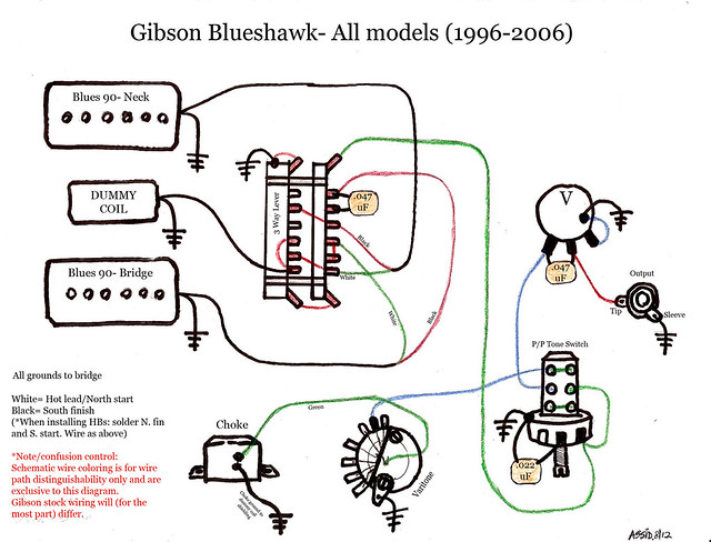 blueshawk wiring diagram schematic gibson color | Flickr ... duesenberg guitar pickup wiring diagram 