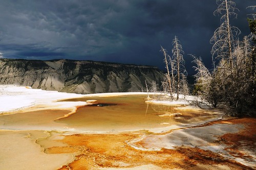 park usa white storm hot contrast volcano nikon day mammoth springs huge yellowstone activity volcanic thermal d300 mational
