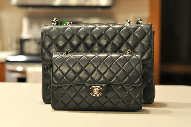 My first Chanel bag  black caviar GST with gold hardware
