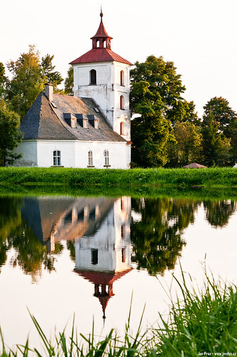sunset history church nature water architecture mirror czechrepublic čenkovice