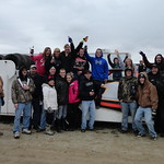 Dean Hoffman has a proud group of supporters in the Eldora campgrounds on Friday night