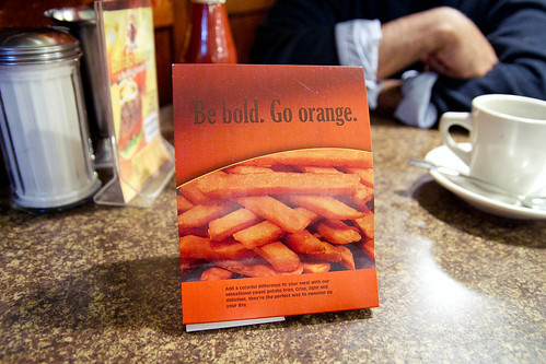 "Be bold. Go orange."