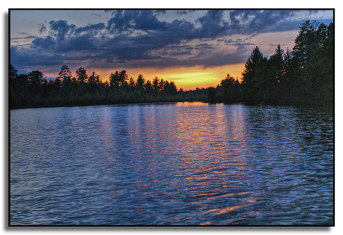 sunset wisconsin clouds reflections fourthlake moenchain