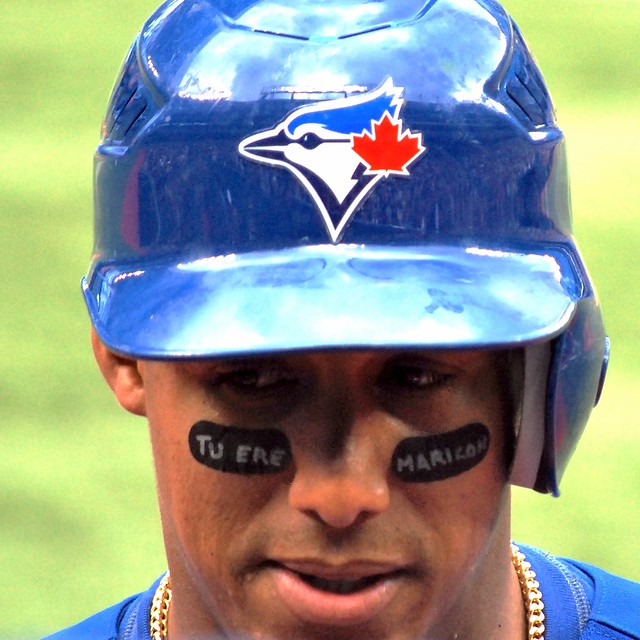 Yunel's eyeblack has a disappointing message.