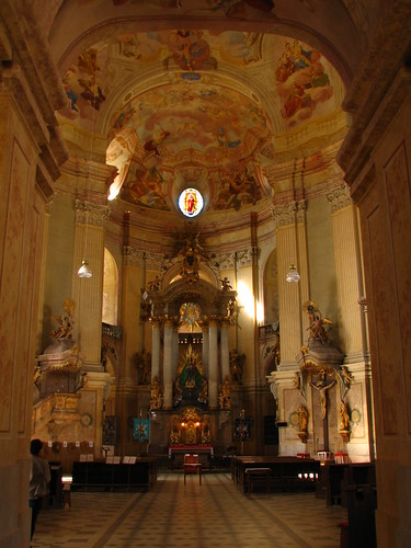 church interior santini křtiny