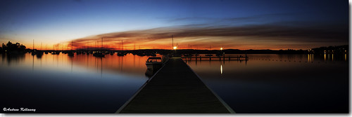 sunset sun lake water canon photography long exposure jetty australia andrew valentine wharf kellaway 1100d