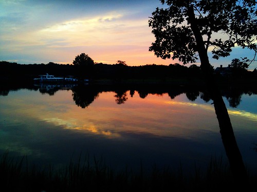 sunset water creek bay boat maryland chesapeake easton
