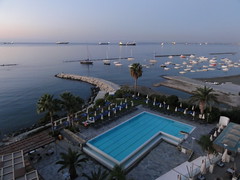 View from my room in the Crowne Plaza Limassol (Cyprus)