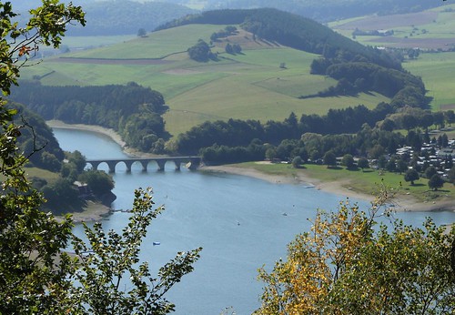 bridge panorama lake see view aussicht brücke stausee eisenberg panoramaweg artificiallake diemelsee heringhausen stmuffert