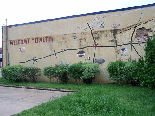 mural texas map maps alto outsideart cherokeecounty us69