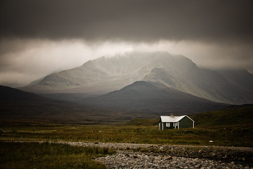 mountain storm clouds canon landscape scotland highlands cabin bothy 450d