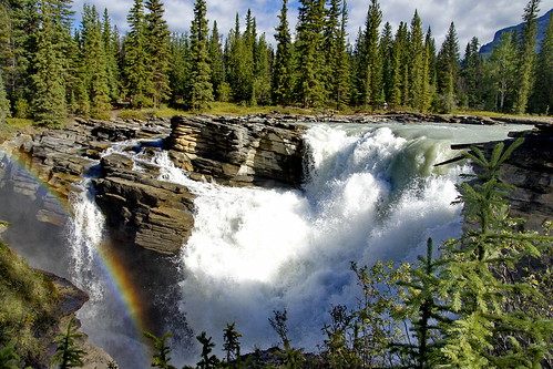 canada rainbow jasper wasserfall falls parkway regenbogen athabasca icefield