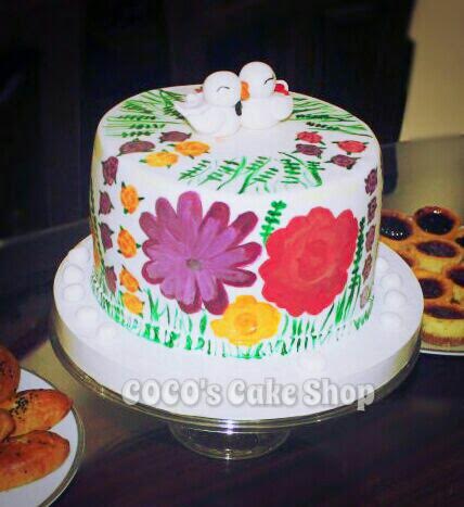 A Free Style Hand Painted Cake from COCO's Cake Shop made by Amira Shahin
