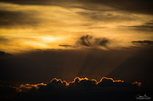 sunset atardecer nubes rayosdesol