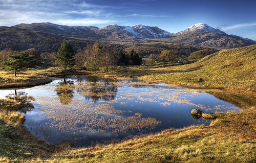 camera uk blue trees winter light 2 wild lake mountains west colour green nature water contrast canon reflections landscape hall back warm exposure view near district united north picture kingdom filter valley cumbria l kelly 5d vest common tarn coniston ef hdr mkii englang 1635mm torver rememberthatmomentlevel1