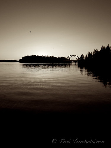 sunset summer lake finland landscape punkaharju