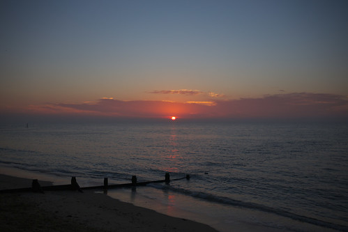 light sea sky orange cloud beach water sunrise coast glow september groyne waltononthenaze