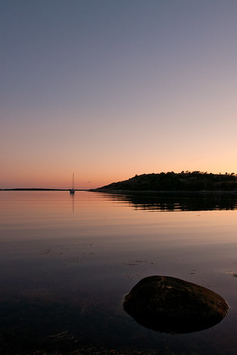 sunset sea summer boat sweden onsala