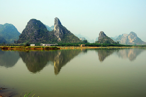 china reflection nature water mirror pond symmetry hills mel limestone melinda qingyuan 清遠 小桂林 chanmelmel melindachan 九龍鎮