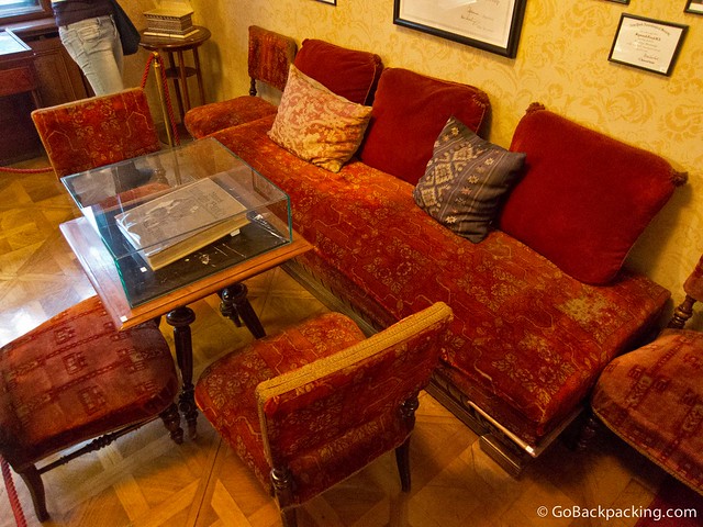 Furniture inside the Freud Museum