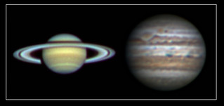 Saturno y Jupiter.
