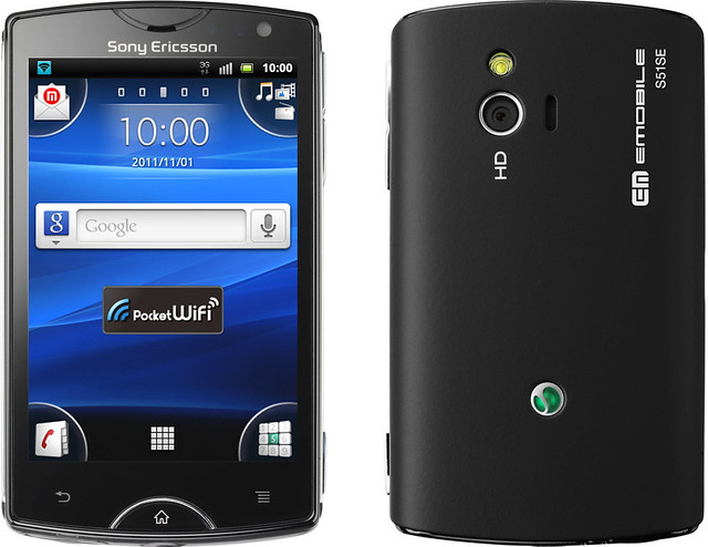 Sony Ericsson mini S51SE 実物大の製品画像