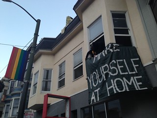 Make yourself at home Castro #lgbt #worldhomelessactionday #ows #occupysf #oo #osf
