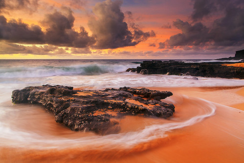 seascape beach sunrise hawaii waves oahu sandybeach watermotion 5dmarkii leendgrad 24mm14lii