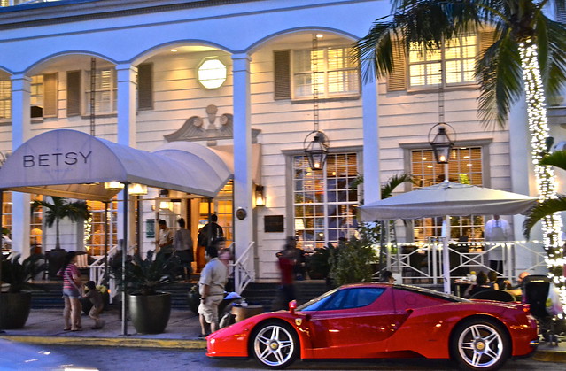 sport car outside betsy in miami florida
