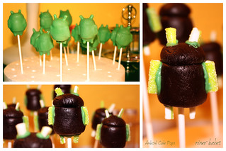 Android Cake Pops - Google Android Robot Cake Pops