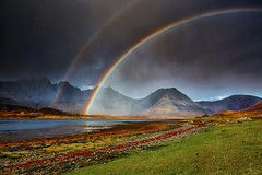 Double Rainbow on Blà Bheinn, Skye