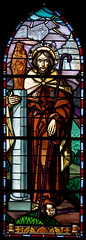 vitrail de l'église St Blaise/St Martin à Chaudes Aigues. - Photo of Chaudes-Aigues