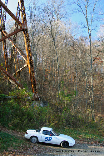 trestle bridge white fall train canon indiana viaduct tulip mazda miata indianarailroad