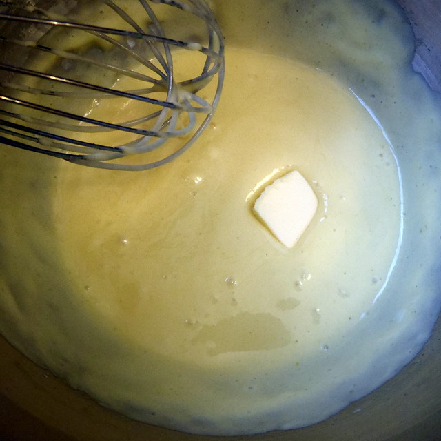 Whisking in the butter