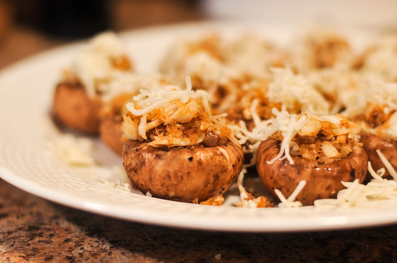 Stuffed Mushrooms with Crab and Fontina