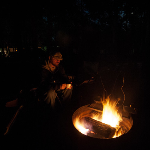 wood blue camping autumn trees sky orange brown moon black yellow night fire grate michael flora michigan gray wideangle september campfire flame castiron sparks firewood squarecrop firepit 2012 pans westbranch campgrounds d3000 beavertrailcampground