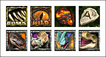 free Dawn of the Dinosaurs slot game symbols